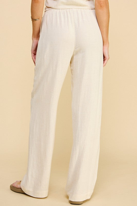 The Habor Linen Pants in Oatmeal