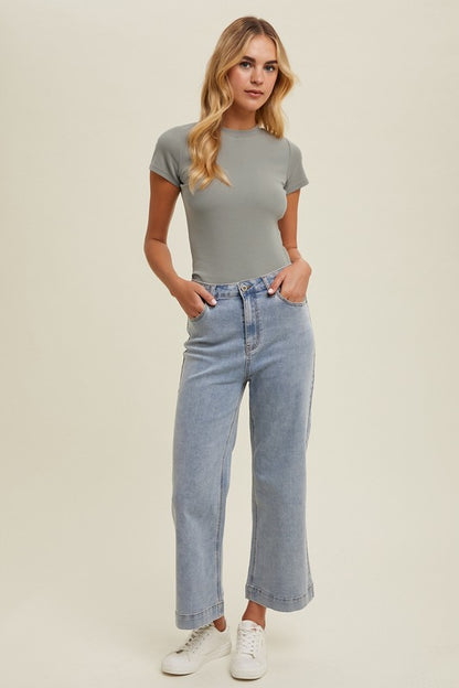 The Birdie Flare Crop Denim Pants