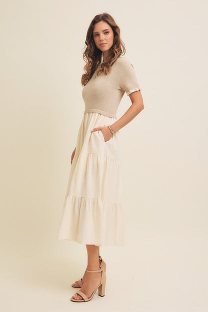 The Avonlea Sweater Top Dress in Natural