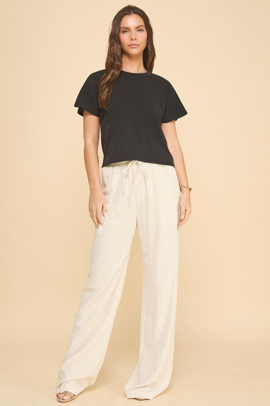 The Habor Linen Pants in Oatmeal