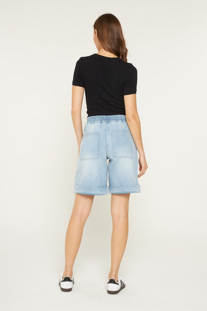 The Basset Cuffed Hem Short in Light Blue