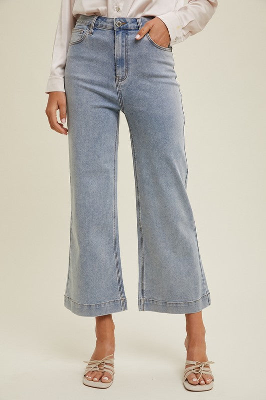 The Birdie Flare Crop Denim Pants