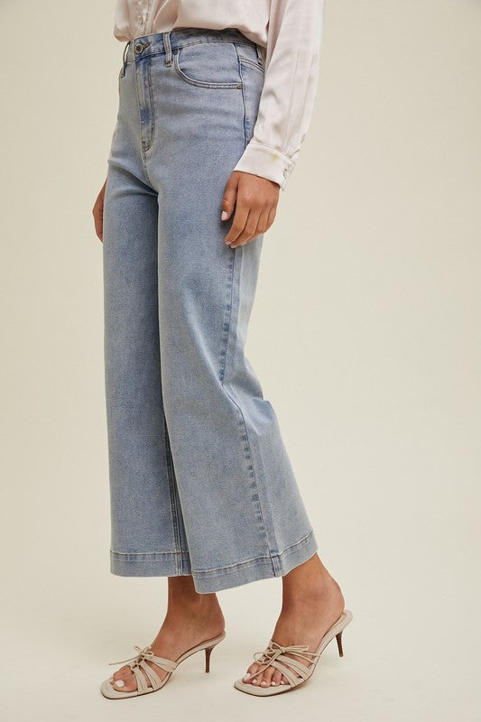 The Birdie Flare Crop Denim Pants