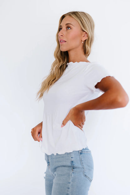 The Mavis Top in White