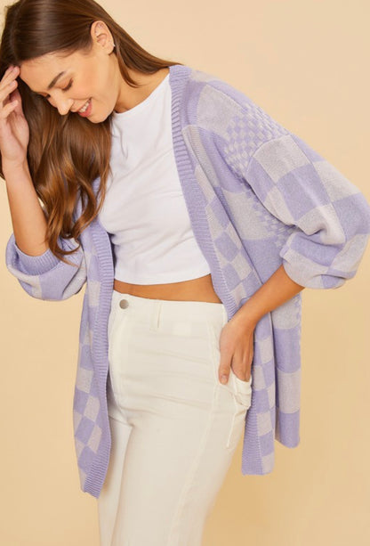 The Carmen Checkered Cardigan